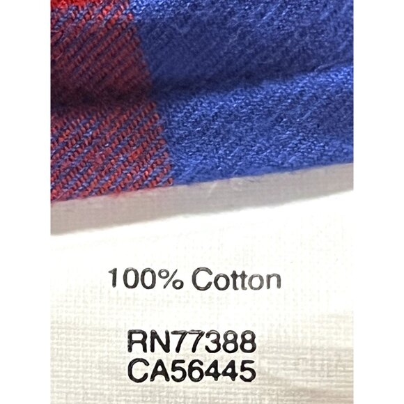 J. Crew 100% Cotton Plaid Shirt Women's Size Small Red Blue Medium weight Excell - Picture 7 of 8